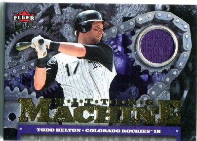 Todd Helton 2007 Ultra Hitting Machines Jersey Card Colorado Rockies