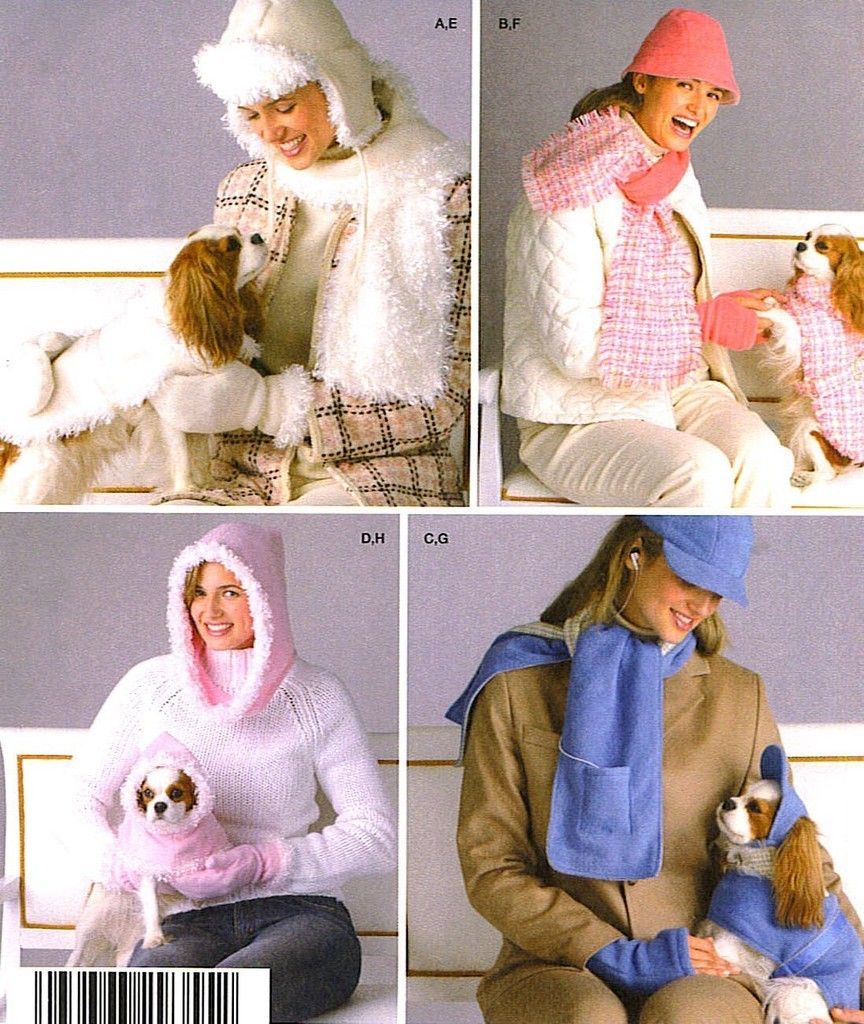DOGS COATS HATS MISS HATS SCARVES MITTENS SEWING PATTERN Simplicity