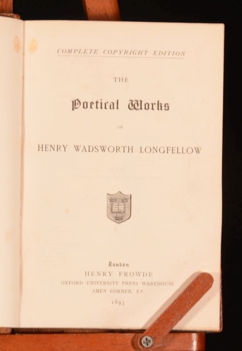 1893 The Poetical Works of Henry Wadsworth Longfellow