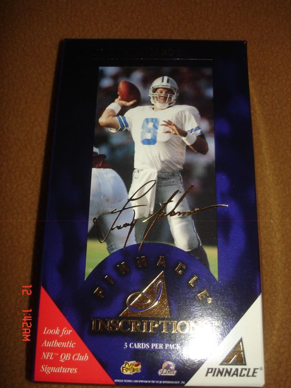 Troy AIKMAN1997 Pinnacle Inscriptions Auto Mini Box