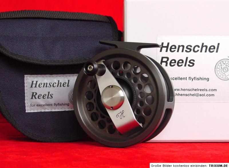 HENSCHEL ANTI REVERSE #3, line 9 10, Black&Silver, saltwater fly reel