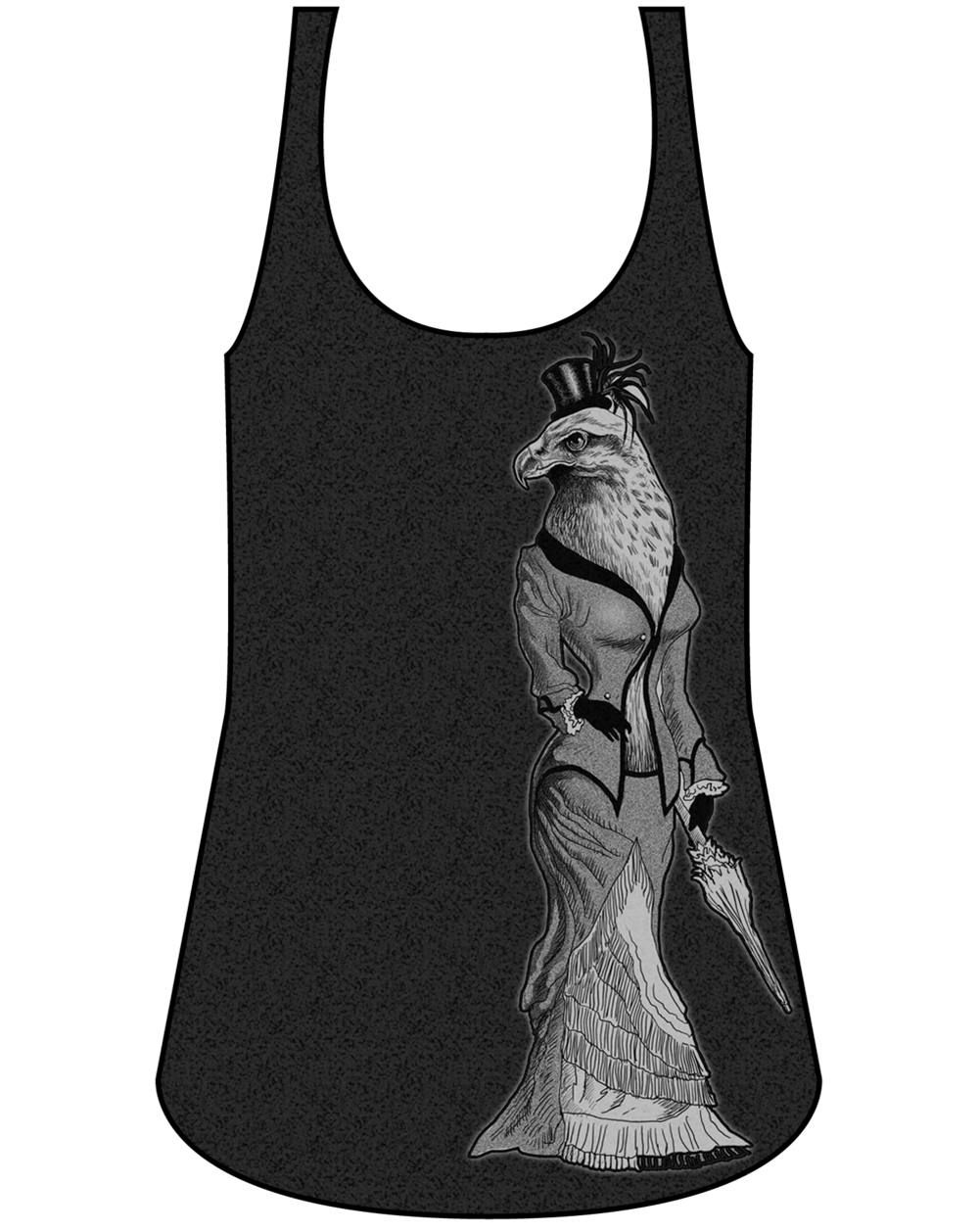 Too Fast Hawkeye Tank Top Victorian Lady Hawk Head Shirt