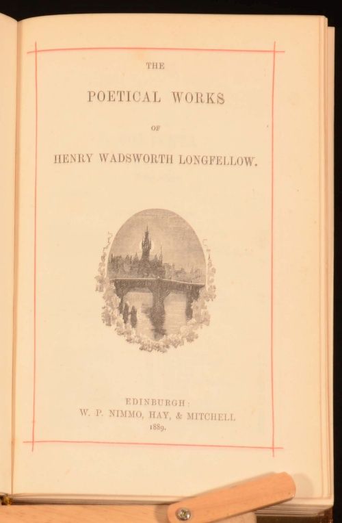 1889 The Poetical Works of Henry Wadsworth Longfellow Poetry