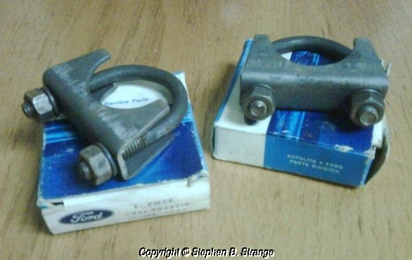 Ford Boss 429 Heat Tube Clamps Genuine KKX Assembly Line Clamps Mint