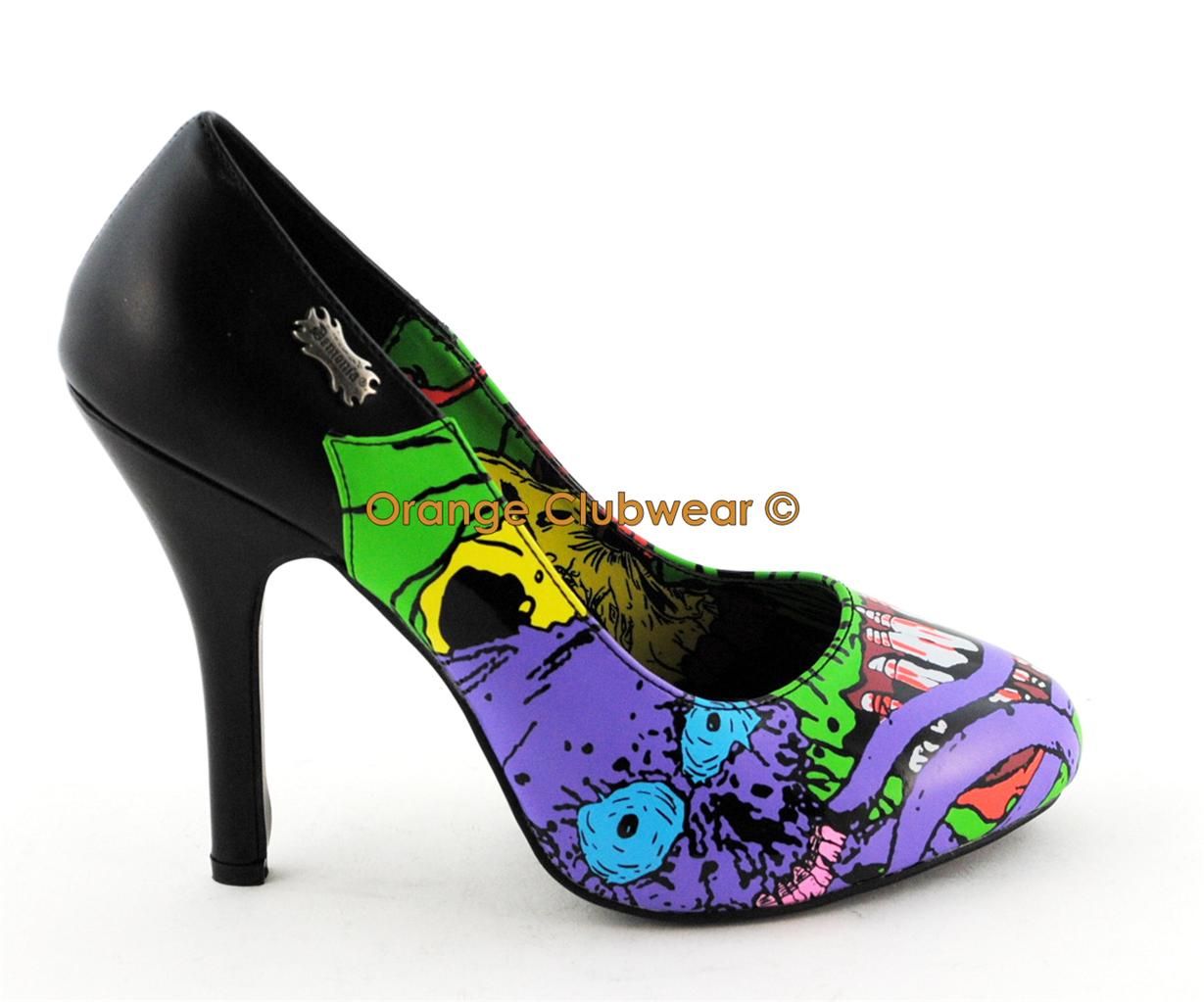 Demonia Zombie 03 Womens Zombie Print Pumps High Heels