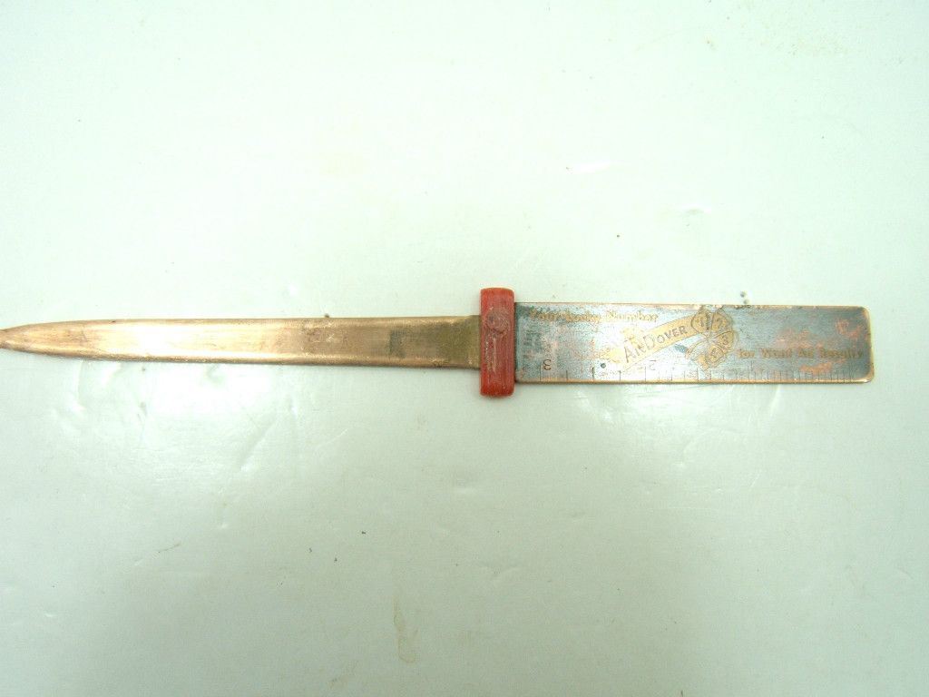  RARE Brass Adv Letter Opener Chicago Harald American Want Ads