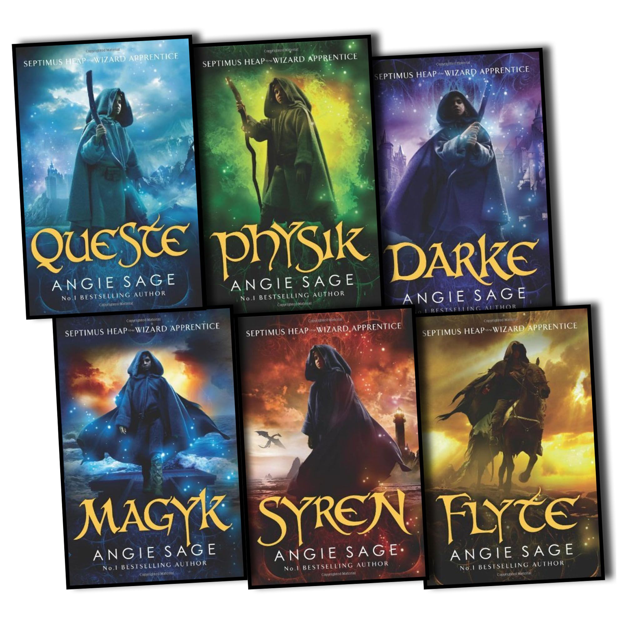 Septimus Heap 6 Books Set Collection Angie Sage Darke Syren Queste