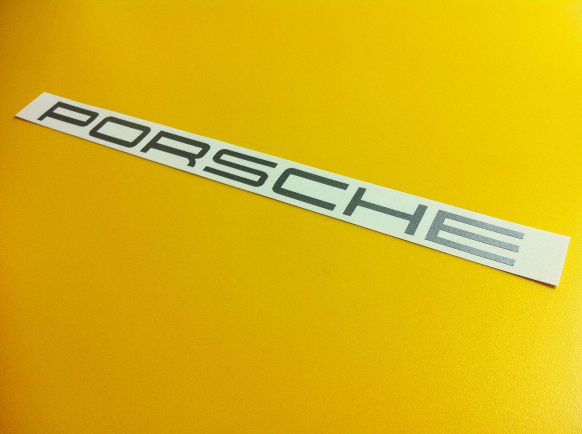 32 Porsche Windshield Banner Decal Silver Vinyl Sticker