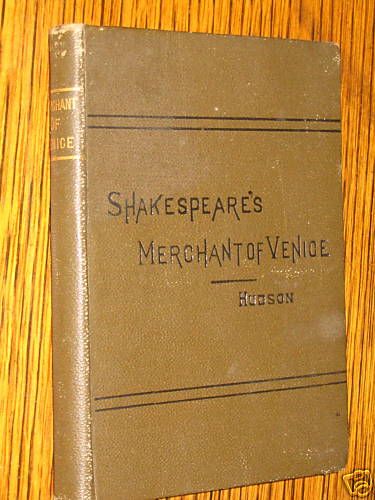 Shakespeares Merchant of Venice 1893 HC Henry Hudson
