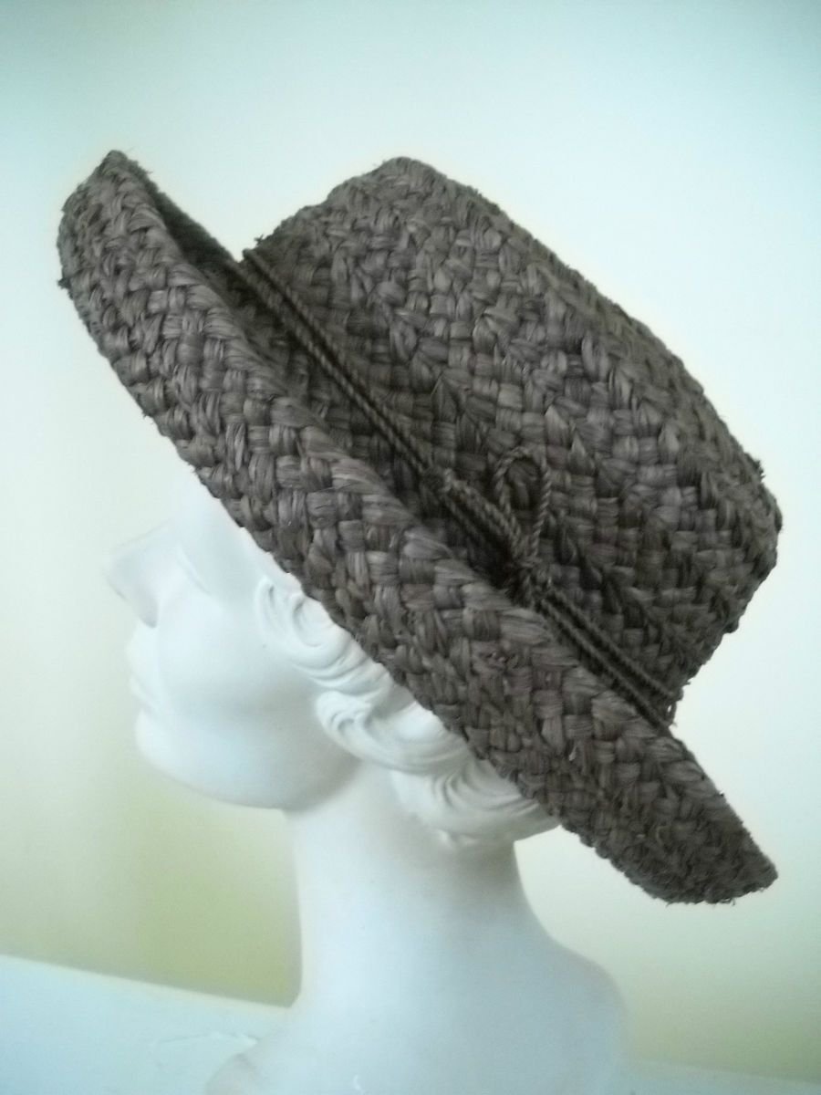 Helen Kaminski Australia Chocolate Brown Raffia Sun Hat LN