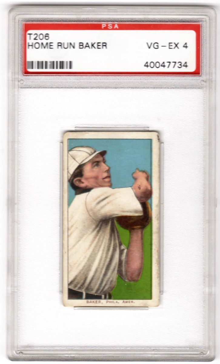 Home Run Baker Athletics HOF 1909 11 T206 Sweet Caporal Back Tobacco