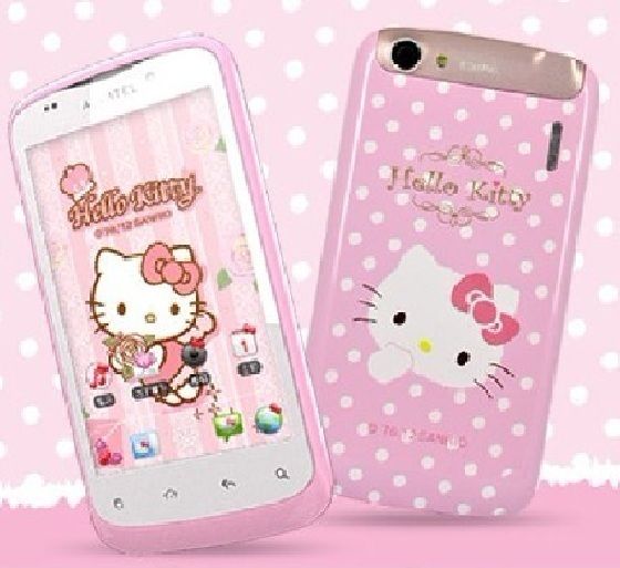   OT 979 Pink White HELLO KITTY Android3G Camera Smart Gril Cell Phone