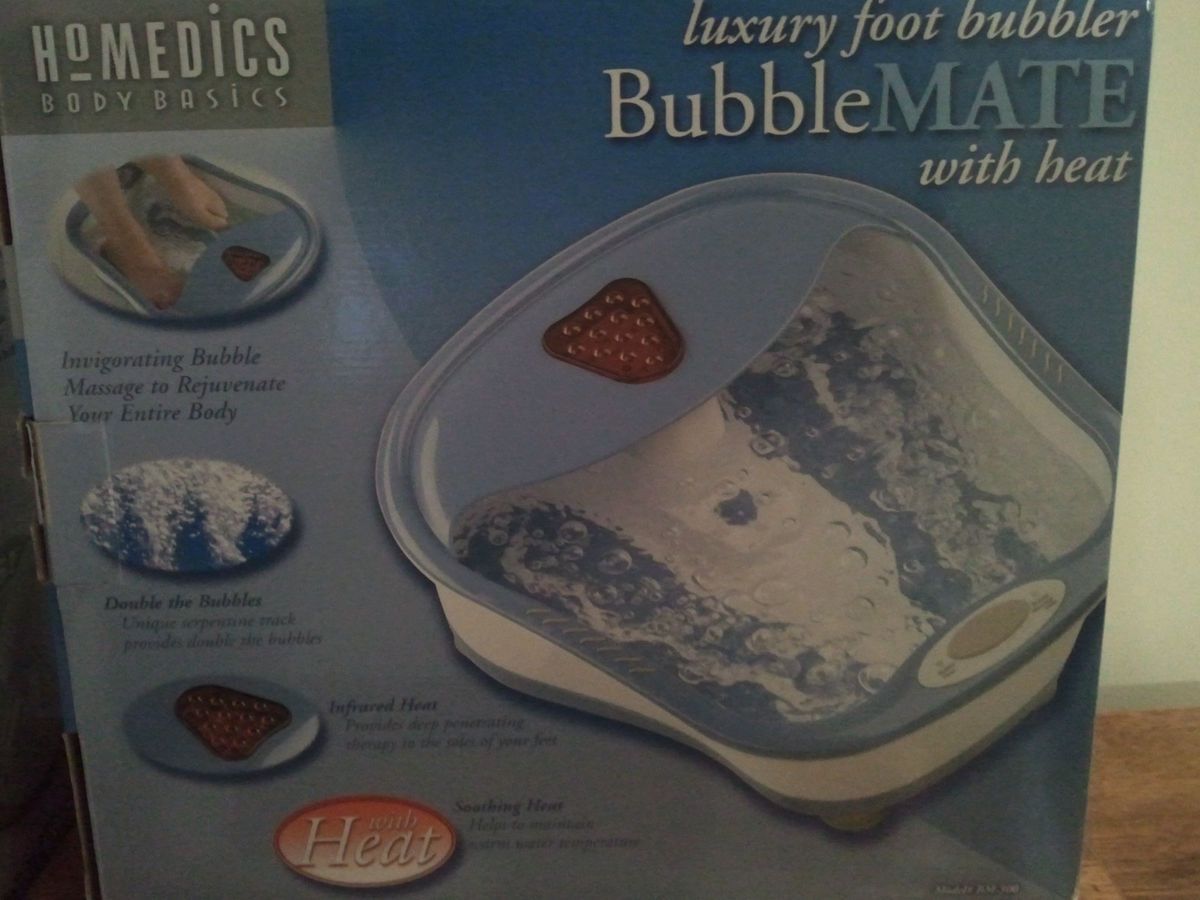 Homedics Body Basics Bubblemate Luxury Foot Bubble Massager with Heat