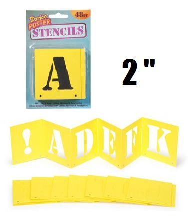 Darice 2 Poster Stencils Alphabet Letter Number Punctuation Template