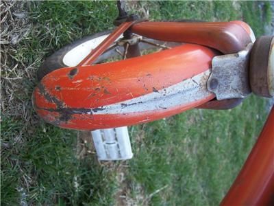 small vintage hedstrom tricycle orange