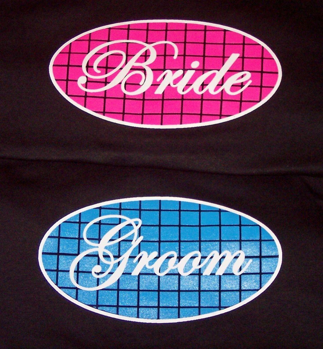 New Bride And Groom Matching Black Wedding T Shirts 2 Shirts