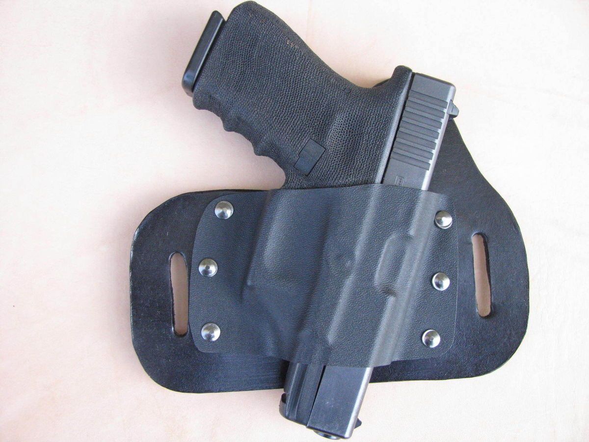 leather kydex beltslide holster Glock 45 and 10mm
