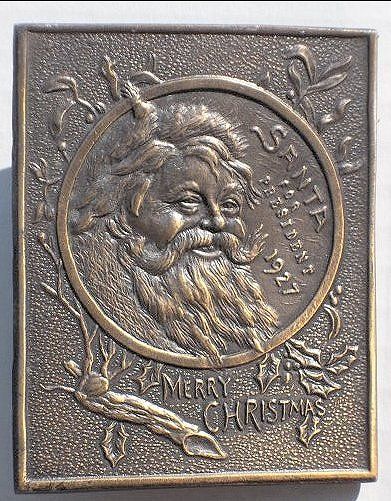 Santa for President 1927 Belt Buckle, Lewis Buckles, Chicago