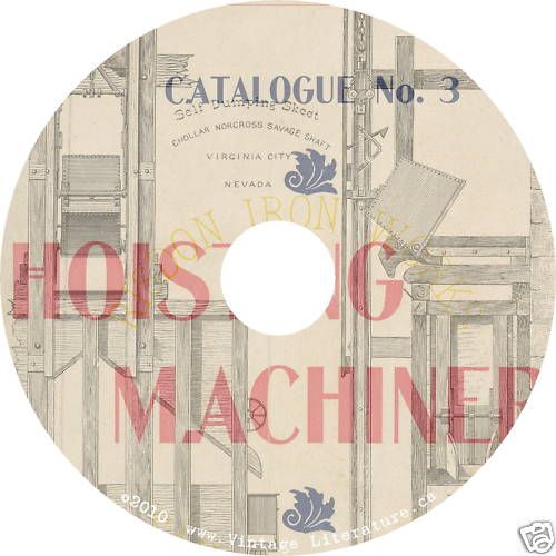 1897 Ridson Hoisting Cranes Machinery Catalog on CD 1800s Ads
