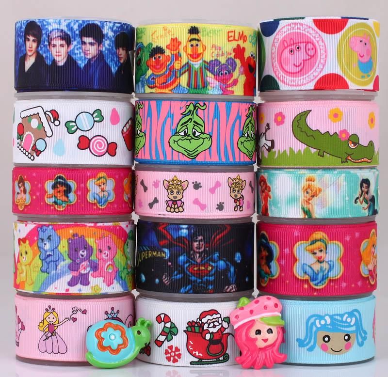 15 Yards Mixed Christmas Candy Princess Peppa Pig Grosgrain Ribbon