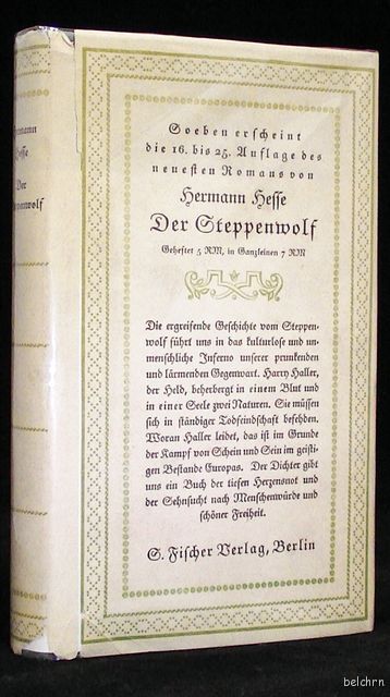 Der Steppenwolf ~ Hermann Hesse ~ First Issue ~ 1927 ~