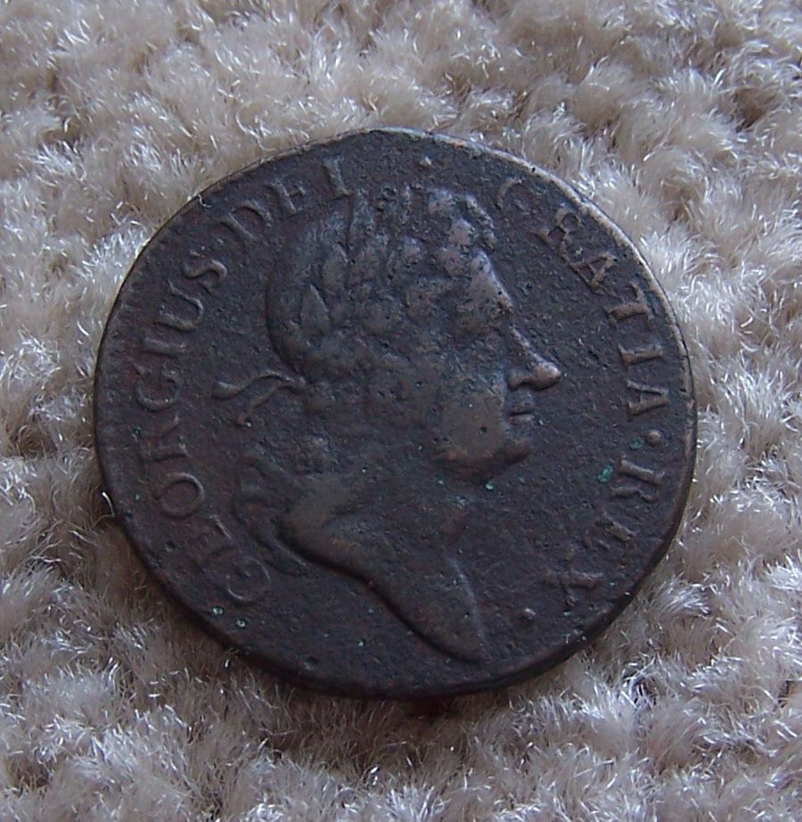 1723 Hibernia Half Peny Second Type