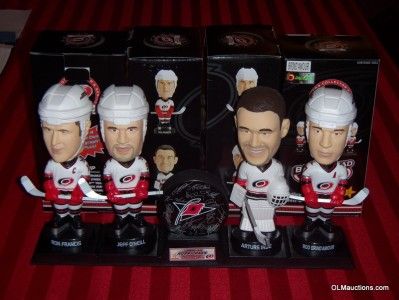 Lot of 4 Hurricanes NHL Hockey Bobbleheads Irbe Francis ONeill Brind