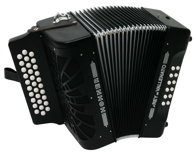 Hohner El Rey Del Vallenato Diatonic Accordion G Black