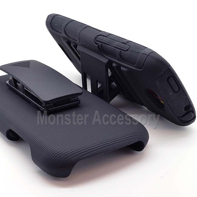 Black Rhino Kickstand Hybrid Case + Holste for HTC ONE S Ville T