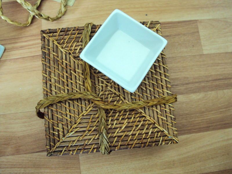 Home Essentials Rattan Collection Serving Dishes