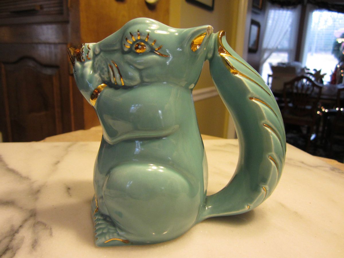 Vintage Kellems Pasadena Squirrel Pitcher