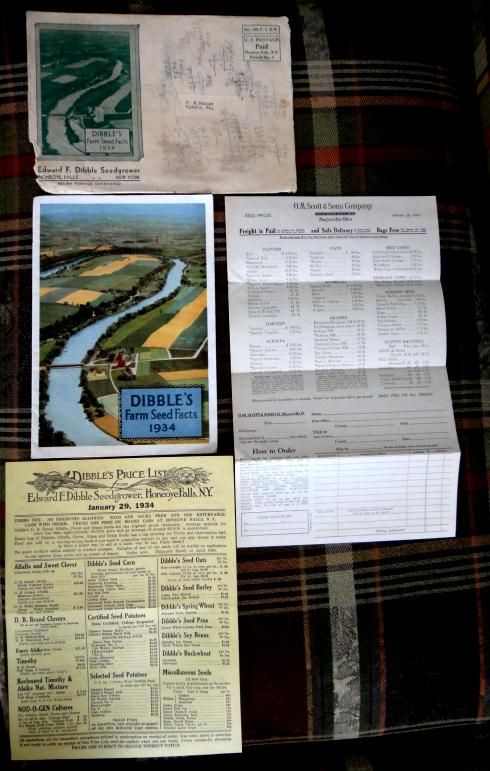 1934 Vintage Dibbles Seed Catalog enV Honeoye Falls NY