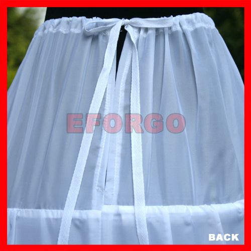 Wedding Gown Petticoat Crinoline Underskirt 4 Hoops Slip