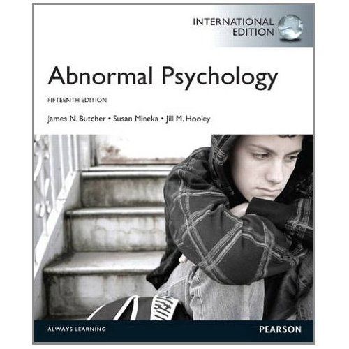 Abnormal Psychology 15th by Hooley Susan Mineka James Butcher 15E New