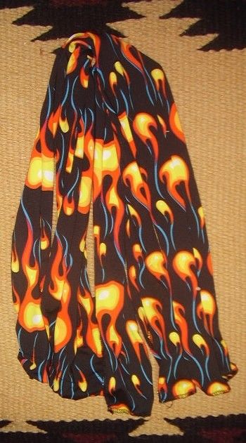 Tough 1 Lycra Braid in Tail Bag Horse Tack Flames