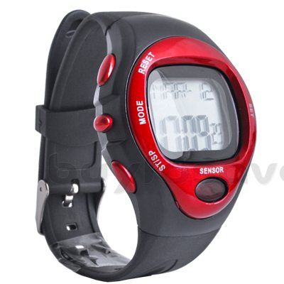  Sport Alarm Pulse Heart Rate Monitor Noctilucent Stopwatch Watch