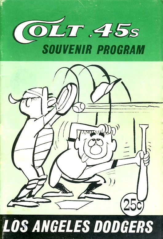 1964 Houston Colt 45s V Dodgers Program