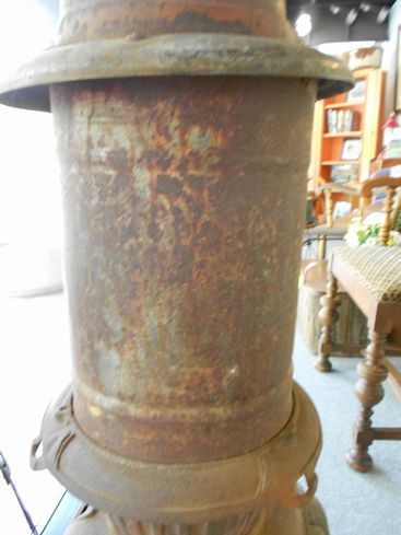 Howard Rex Antique Pot Belly Stove Vintage Wood Cast Iron Rustic