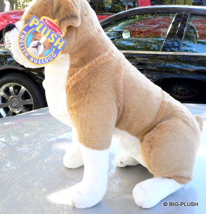 Realistic 20 Stuffed English Bulldog Big Plush Toy