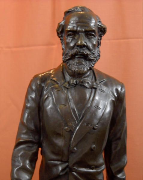 Jules Verne Signed Bronze Statue Science Fiction Author Twenty