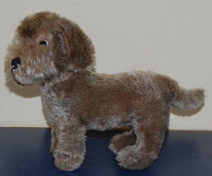 Steiff Hund Dog Dachshund Rauhhaardackel Raudi Voice KF 23cm Nur 1965