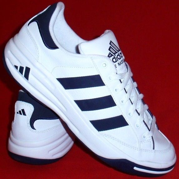 New Mens Adidas Ilie Nastase White Leather Athletic Sneakers Tennis