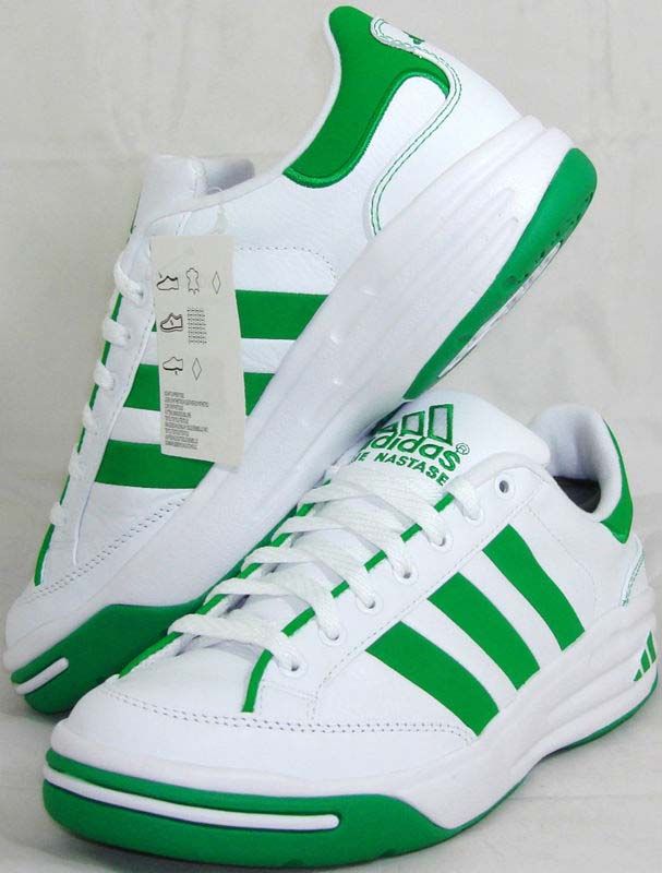 Adidas Mens Sz 9 5 Nastase Millenium White Green Tennis Casual Shoe