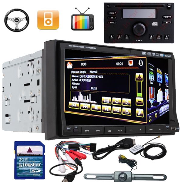 High Def 7in Dash GPS Navigation Car Stereo DVD Player Map Cam