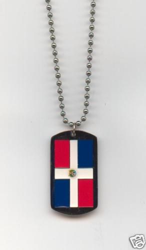 Dominican Republic Flag Dog Tag