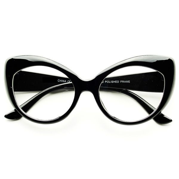  Framed Retro Vintage Fashion Cat Eye Glasses in Black C281