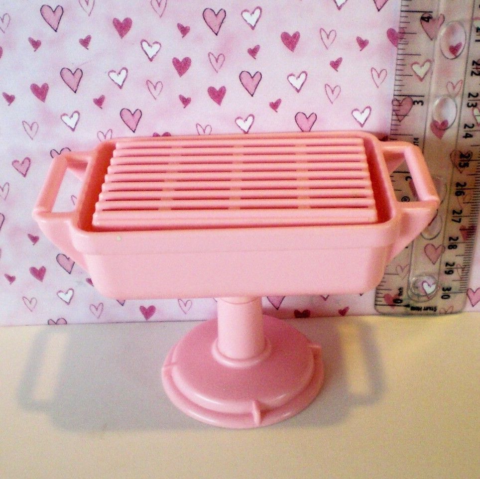 Playskool Doll House Backyard Pink Grill Genuine