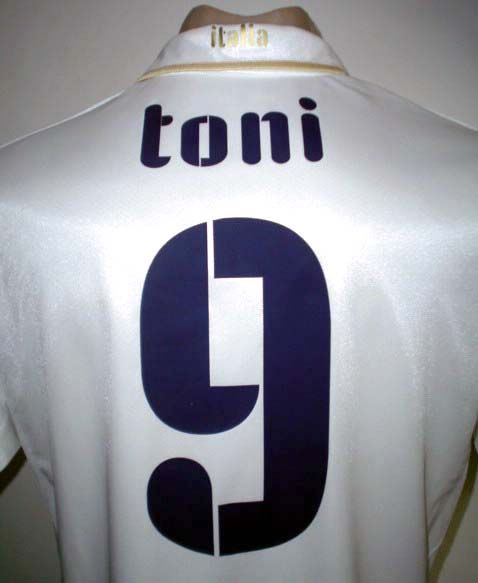 Original Puma Italy Away Soccer Jersey Toni 9 All Sizes