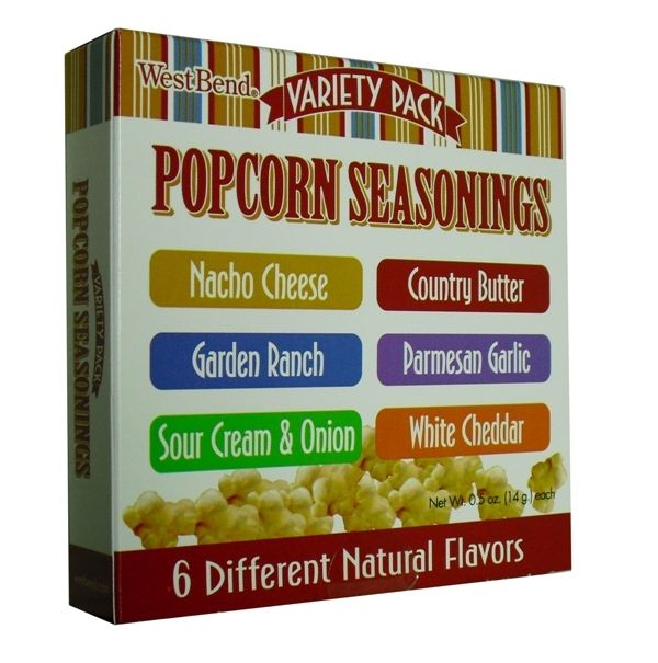 Back to Basics Popcorn Seasoning Variety 6 Pack PC10581