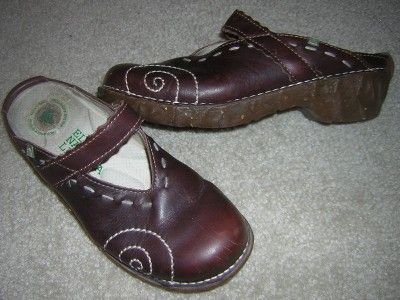 El Naturalista Iggdrasil N096 Mary Jane Clog Shoes Brown Womens Sz US